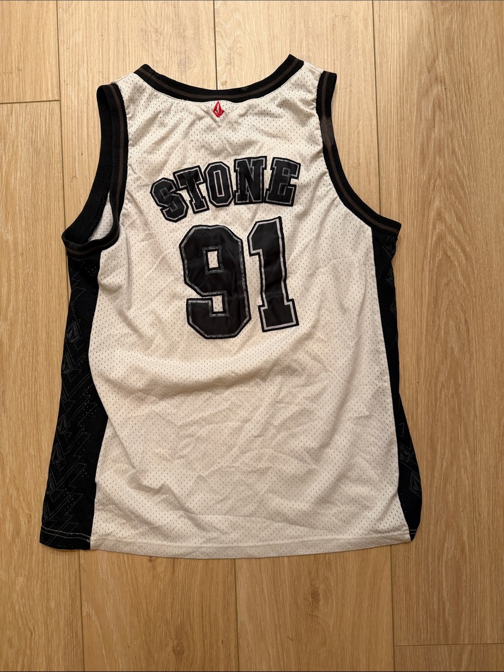 Volcom White and Black Mesh '91 Tank Top - Picture 4 of 4